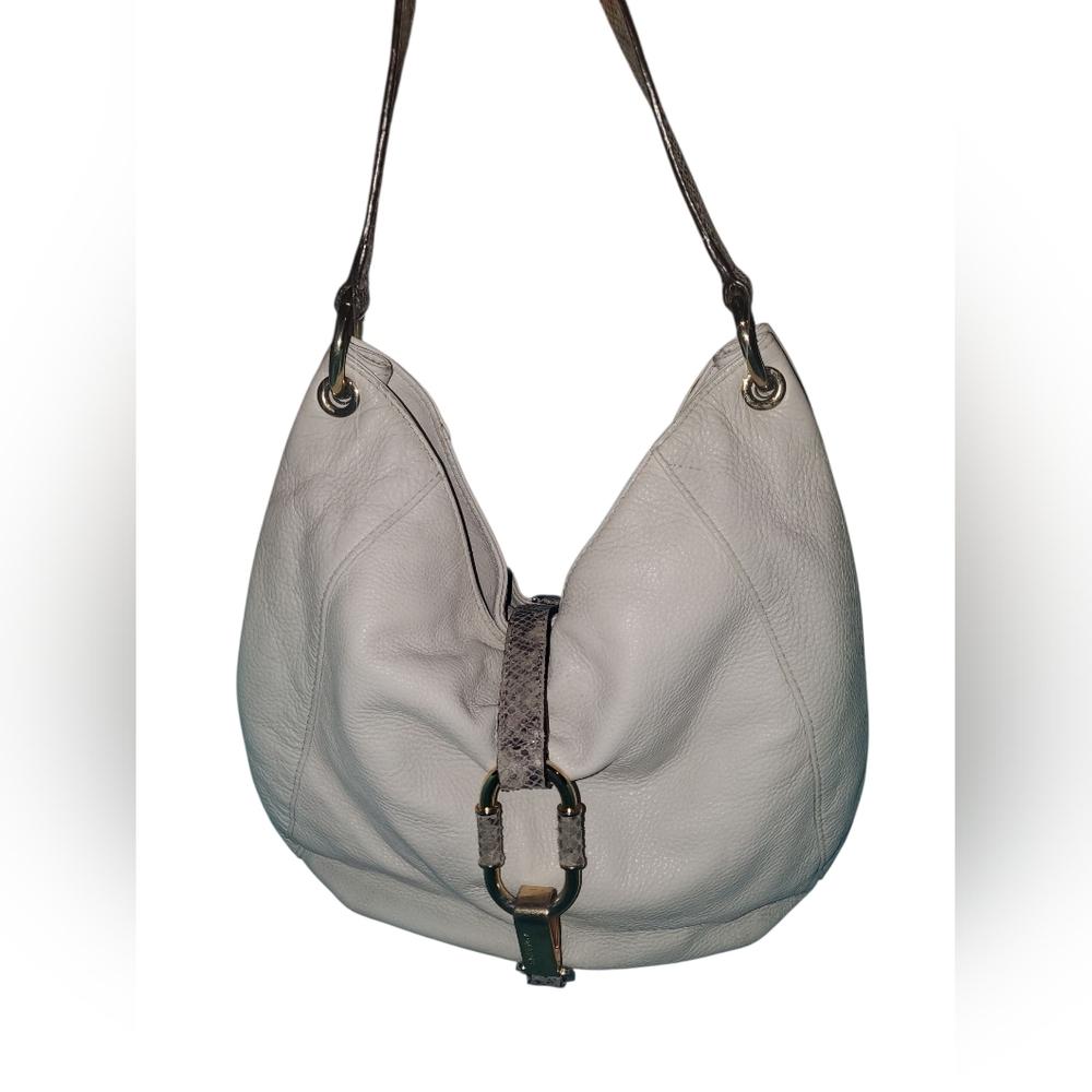 Cream and Snake Skin Micheal Kors Hobo